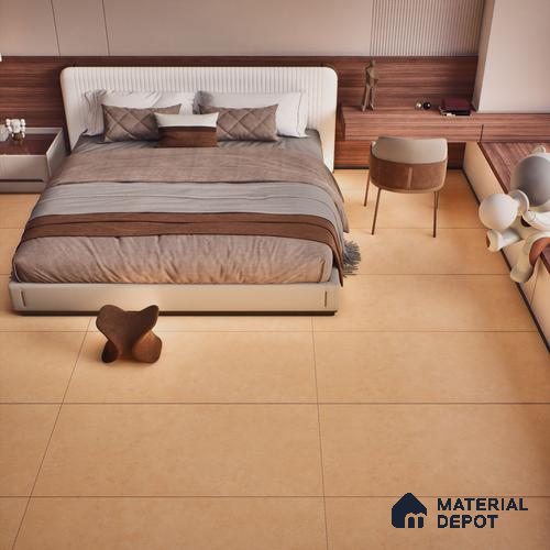 Stone Wall & Floor Tile TL 07676 Sunglow Yellow 4 ft x 2 ft Full Body Vitrified Matte Finish - 9 mm  Suitable For Living Room, Bedroom, Bathroom