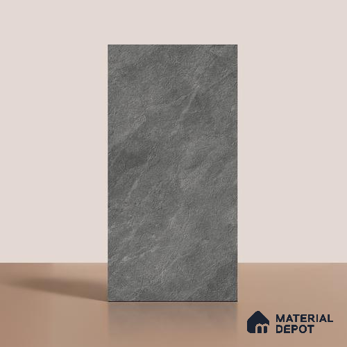 Stone Look Wall & Floor Tile TL 08233 B Quarry Coal Rock 4 ft x 2 ft Vitrified Matte Finish - 9 mm