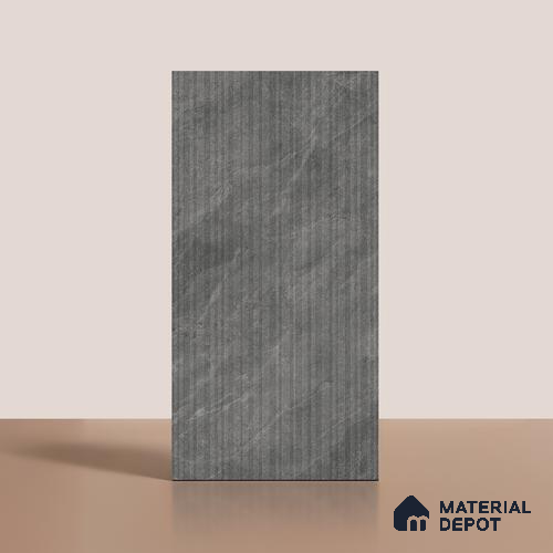 Stone Look Wall Tile TL 08233 C Quarry Coal Strip Liner 4 ft x 2 ft Vitrified Matte Finish - 9 mm