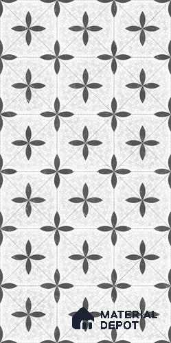 TL 12502 Rowan Black Decor Endless 4 ft x 2 ft Vitrified Tile - 9 mm