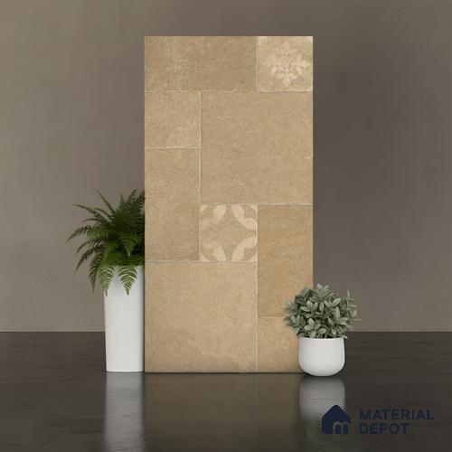 Floor Tile TL 10346 Pomposa Sand 4 ft x 2 ft Vitrified Matte Finish Tile - 11 mm | Suitable For Kitchen, Bathroom Walls and Backsplashes