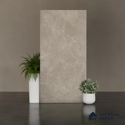 Marble Look Floor,Wall Tile TL 08115 C CV Lublin Taupe 4 ft x 2 ft Vitrified Matte Finish - 9 mm | Random 6