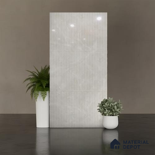Punch Look Wall Tile TL 08113 B Lublin Blanco Decor 4 ft x 2 ft Vitrified Glossy Finish - 9 mm | Random 6
