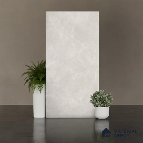 Marble Look Floor,Wall Tile TL 08113 C CV Lublin Blanco 4 ft x 2 ft Vitrified Matte Finish - 9 mm | Random 6
