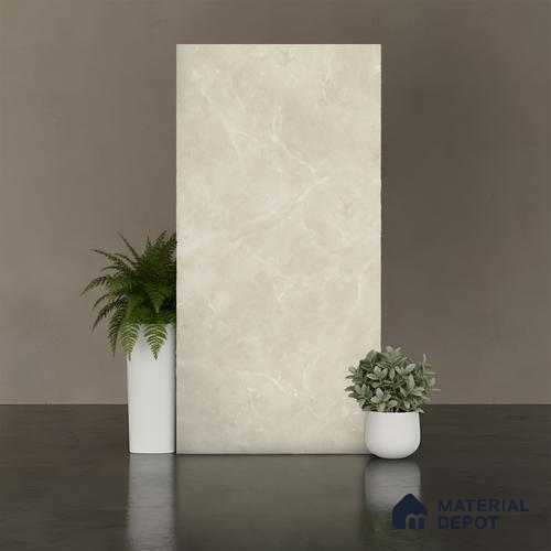 Marble Look Floor,Wall Tile TL 08114 C CV Lublin Beige 4 ft x 2 ft Vitrified Matte Finish - 9 mm | Random 6