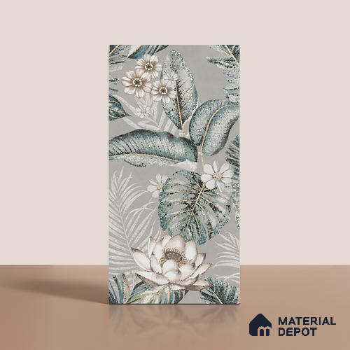 Tropical Wall Tile TL 08099 C Miles Verde Decor B 4 ft x 2 ft Vitrified Matte Finish - 9 mm