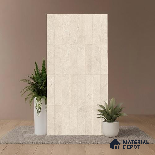 Punch Wall Tile TL 09949 4 ft x 2 ft Cream Vitrified Matte Finish Tile - 9 mm | Ideal for Living Room, Bedroom, Bathroom, Kitchen