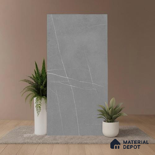 Stone Wall & Floor Tile TL 09951 B 4 ft x 2 ft Grey Vitrified Matte Finish Tile - 9 mm | Ideal for Living Room, Bedroom, Bathroom, Kitchen