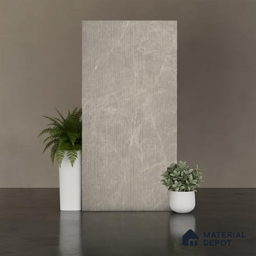 Punch Look Wall Tile TL 08123 B Moonstone Grey Decor 4 ft x 2 ft Vitrified Matte Finish - 9 mm | Random 4