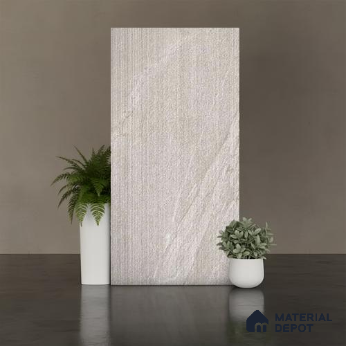Punch Wall Tile TL 09946 4 ft x 2 ft Grey Vitrified Matte Finish Tile - 9 mm | Ideal for Living Room, Bedroom, Bathroom, Kitchen