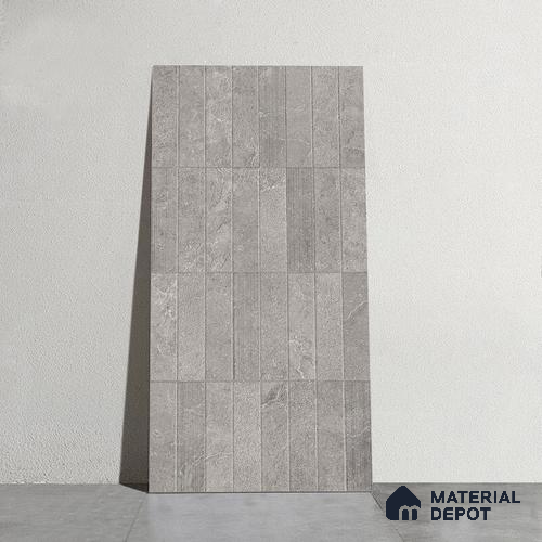 Punch Wall Tile TL 09948 4 ft x 2 ft Grey Vitrified Matte Finish Tile - 9 mm | Ideal for Living Room, Bedroom, Bathroom, Kitchen
