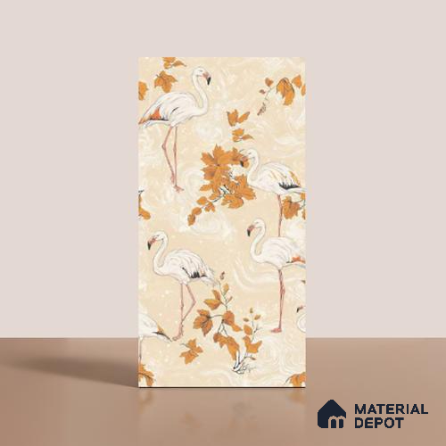 Patterned Wall Tile TL 09915 4 ft x 2 ft Beige Vitrified Matte Finish Tile - 9 mm | Ideal for Living Room,Bedroom,Bathroom,Kitchen