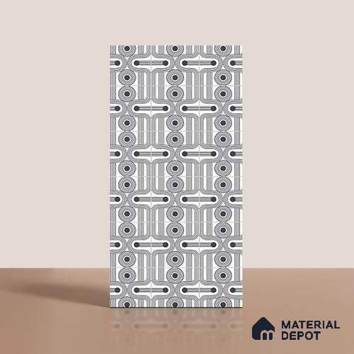 Patterned Wall Tile TL 09984 4 ft x 2 ft Grey Vitrified Matte Finish Tile - 9 mm | Ideal for Living Room,Bedroom,Bathroom,Kitchen