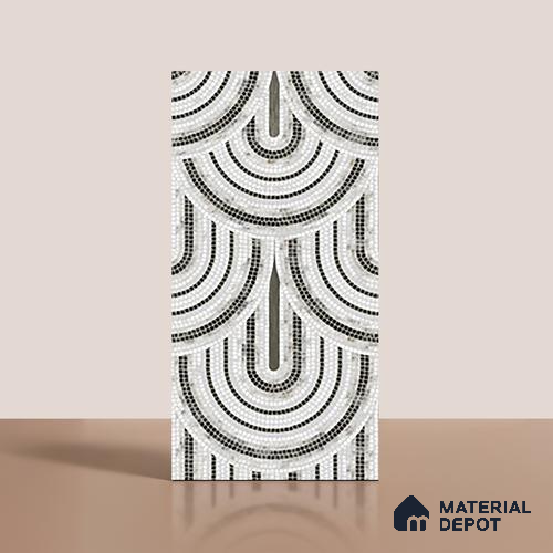 Patterned Wall Tile TL 09981 B 4 ft x 2 ft Grey Vitrified Matte Finish Tile - 9 mm | Ideal for Living Room,Bedroom,Bathroom,Kitchen