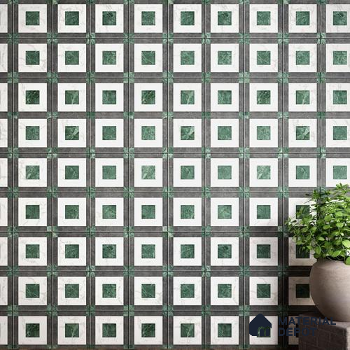 Highlighter Wall Tile TL 07473 Matrix Green 4 ft x 2 ft Green Vitrified Matte Finish Tile - 9 mm | Ideal for Living Room, Bathroom, Kitchen