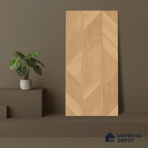 Wooden  Tile TL 07546 B Parquet Beige 4 ft x 2 ft GVT Vitrified Matte Finish - 9 mm | 3 Random Design