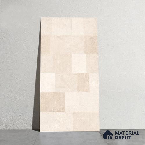 Punch Wall Tile TL 09944 4 ft x 2 ft Cream Vitrified Matte Finish Tile - 9 mm | Ideal for Living Room, Bedroom, Bathroom, Kitchen