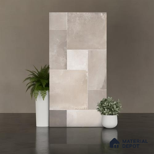 Stone Wall Tile TL 09973 B 4 ft x 2 ft Grey Vitrified Matte Finish Tile - 9 mm | Ideal for Living Room,Bedroom,Bathroom,Kitchen