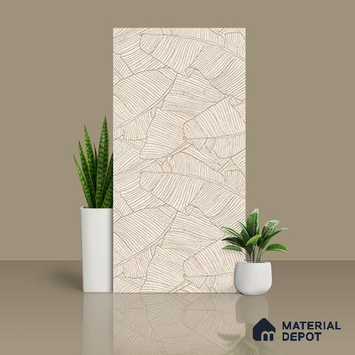 Highlighter Wall Tile TL 07499 Accosto Beige Decor 4 ft x 2 ft Beige Vitrified Matte Finish Decor Tile - 9 mm | Ideal for Living Room, Bathroom, Kitchen