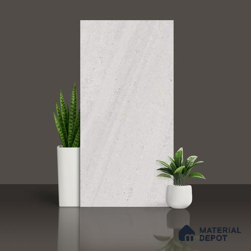 Stone Wall & Floor Tile TL 09933 B 4 ft x 2 ft Silver Vitrified Matte Finish Tile - 9 mm | Ideal for Living Room, Bedroom, Bathroom, Kitchen