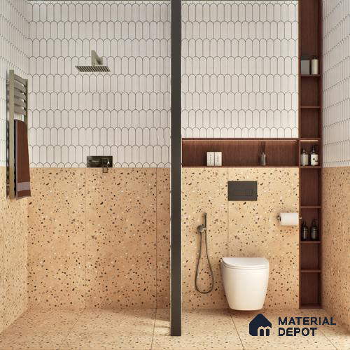 Terrazzo Wall & Floor Tile TL 07612 C Cotto Terrazzo Sand 4 ft x 2 ft GVT Vitrified Matte Finish - 9 mm