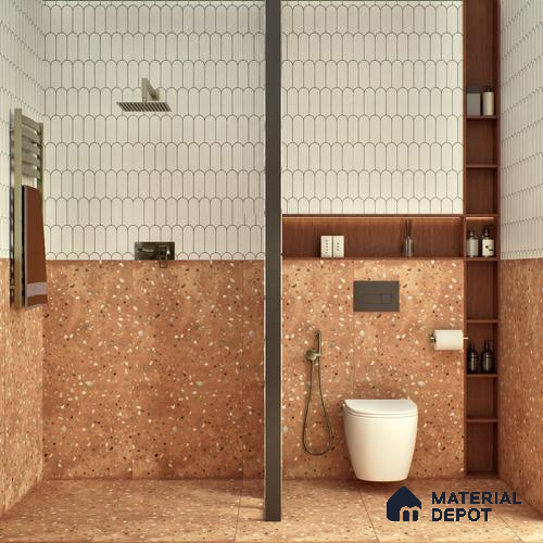Terrazzo Tile TL 07612 D Cotto Terrazzo Gold 4 ft x 2 ft Vitrified Matte Finish - 9 mm | Iamge 06