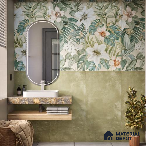 Cement Wall & Floor Tile TL 07612 E Cotto Olive 4 ft x 2 ft GVT Vitrified Matte Finish - 9 mm