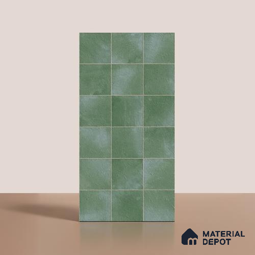 Stone Wall & Floor Tile TL 09957 4 ft x 2 ft Green Vitrified Matte Finish Tile - 9 mm | Ideal for Living Room,Bedroom,Bathroom,Kitchen