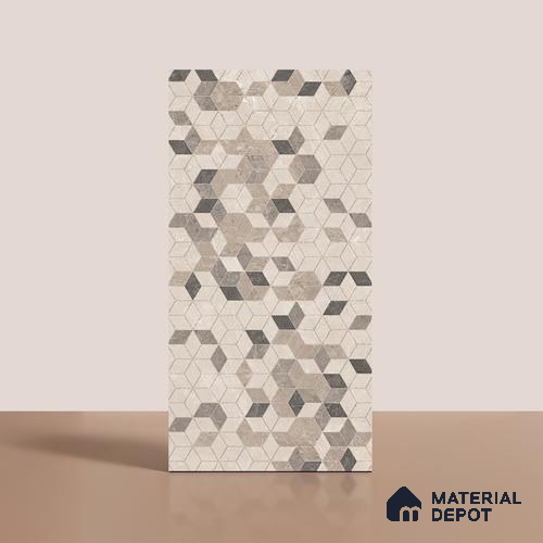 Hexagonal Look Wall Tile TL 08091 C CV Caspain Decor 4 ft x 2 ft Vitrified Matte Finish - 9 mm