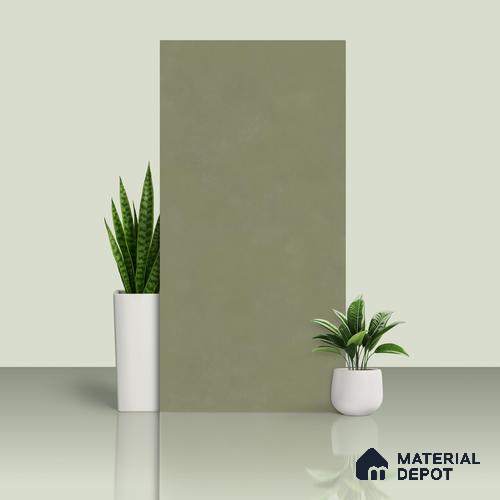 Plain Look Floor & Wall Tile TL 08109 D Fabric Olive 4 ft x 2 ft Vitrified Matte Finish - 9 mm | Random 12