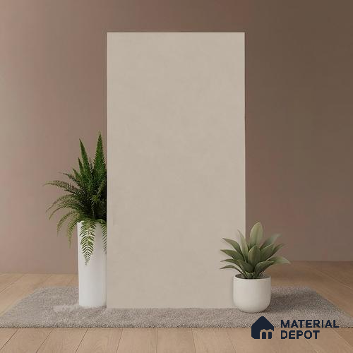 Plain Look Floor & Wall Tile TL 08133 D Zircon Taupe 4 ft x 2 ft Vitrified Matte Finish - 9 mm | Random 8