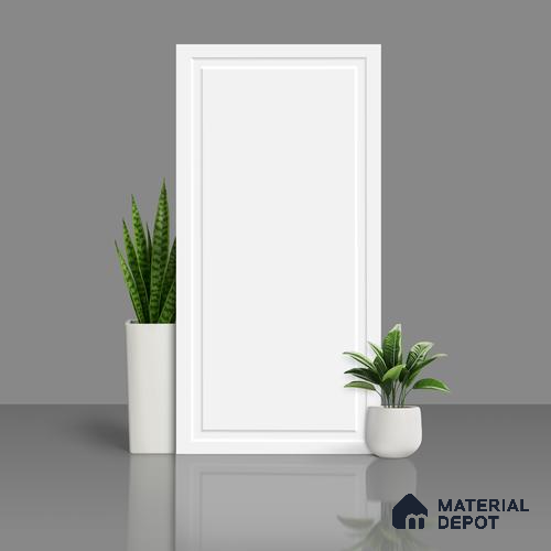 Plain Wall Tile TL 09972 I 4 ft x 2 ft White Vitrified Matte Finish Tile - 9 mm | Ideal for Living Room,Bedroom,Bathroom,Kitchen