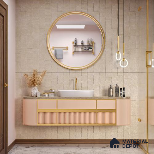 Stone Wall & Floor Tile TL 07613 Austin White 4 ft x 2 ft GVT Vitrified Matte Finish - 9 mm | 2 Random Design Suitable For Living Room, Bedroom, Bathroom