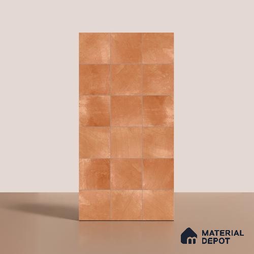 Cement Wall & Floor Tile TL 07474 E Faenza Carmel Base 4 ft x 2 ft Carmel Brown Vitrified Matte Finish Plain Tile - 9 mm | Ideal for Living Room, Bathroom, Kitchen