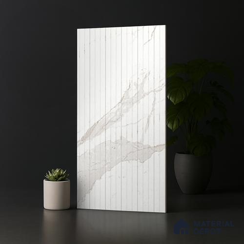 Patterned Look Wall & Floor Tile TL 10147 B Louver Satvario Milano 4 ft x 2 ft Vitrified Matte Finish - 9 mm