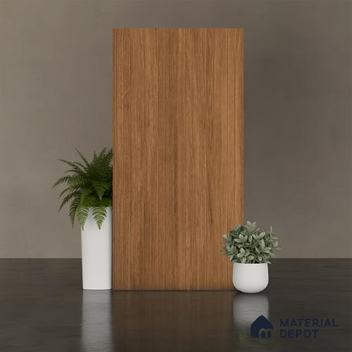 Wood Look Wall & Floor Tile TL 10146 B Louver Teak 4 ft x 2 ft Vitrified Matte Finish - 9 mm