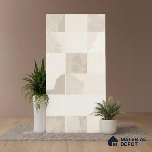 Patterned Look Wall Tile TL 08118 B SG Portugal Beige Decor 4 ft x 2 ft Vitrified Matte Finish - 9 mm | Random 4