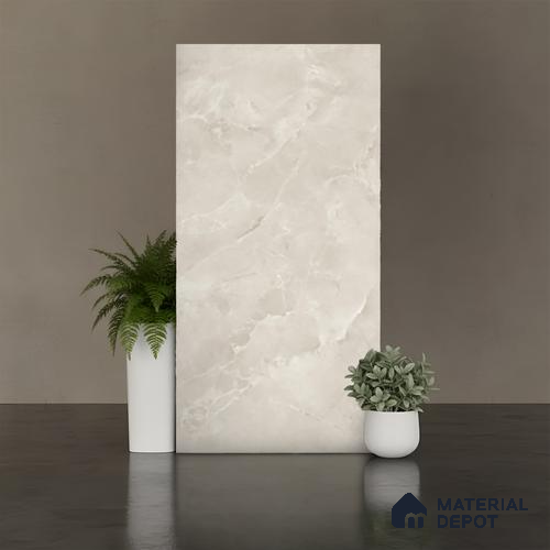 Marble Look Floor & Wall Tile TL 08110 LC Alboran Beige Endless 4 ft x 2 ft Vitrified Matte Finish - 9 mm | Random 6