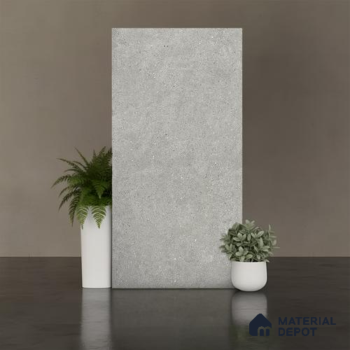 Stone Floor & Wall Tile TL 09934 B 4 ft x 2 ft Grey Vitrified Matte Finish Tile - 9 mm | Ideal for Living Room,Bedroom,Bathroom,Kitchen