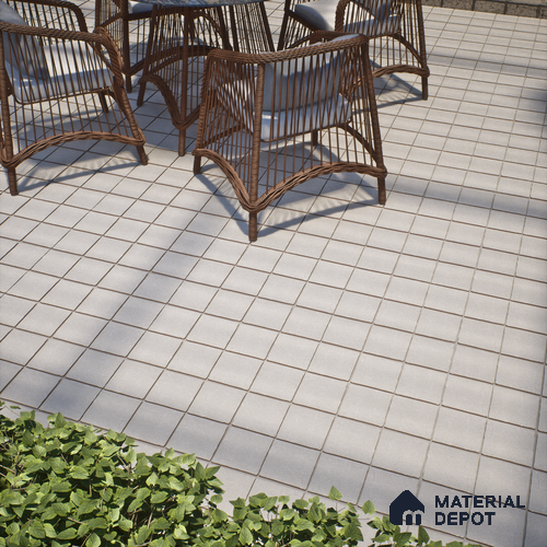 Stone Look Tile TL 07549 E Osco Silver 7.87 inch x 7.87 inch Vitrified Matte Finish - 18 mm | 9 Random Design | 2 mm Spacer is Mandatory