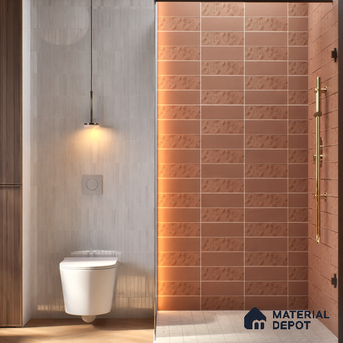 Subway Wall & Floor Tile TL 07668 B Plain Brown 8.8 Inch x 2.9 Inch Full Body Vitrified Matte Finish - 9 mm | 2 mm Spacer is Mandatory