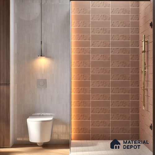 Subway Tile TL 07668 E Retro Linen 8.8 Inch x 2.9 Inch Full Body Vitrified Matte Finish - 9 mm | 2 mm Spacer is Mandatory