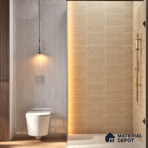 Subway  Tile TL 07668 G Retro Ochre 8.8 Inch x 2.9 Inch Full Body Vitrified Matte Finish - 9 mm  | 2 mm Spacer is Mandatory