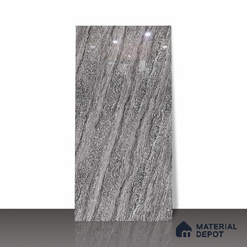 Marble Floor & Wall Tile TL 02195 B Alexa Grey 4 ft x 2 ft Glossy Finish Vitrified Tile - 9 mm