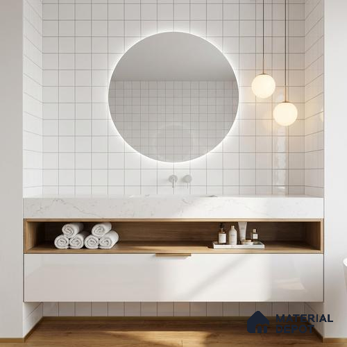 Subway Wall Tile TL 00055 A 4 x 4 inch White Plain Glossy Finish Ceramic Tile - 5.8 mm | Suitable For Restaurant, Bathroom, Kitchen