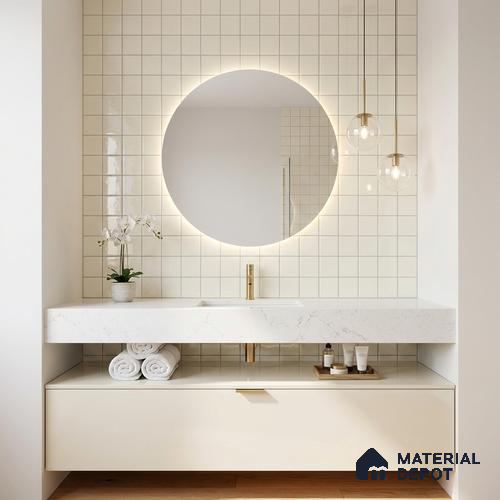 Subway Wall Tile TL 00055 D 4 x 4 inch Ivory Plain Glossy Finish Ceramic Wall Tile - 5.8 mm | Suitable For Restaurant, Bathroom, Kitchen