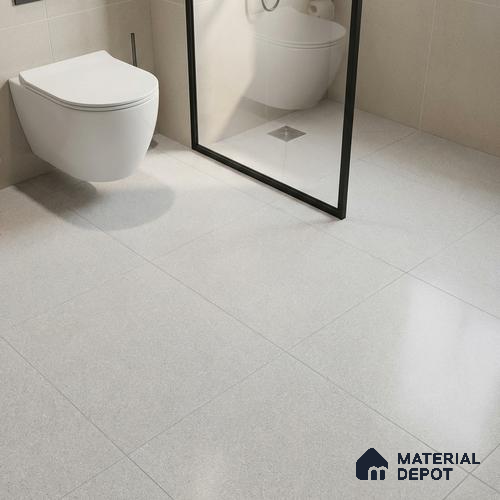 Budget Friendly Plain Look Value for Money Parking Cool Grey Floor Tile 16 x 16 inch | TL 00593 | Vitrified Matte Finish Tile - 12 mm | Suitable For Parking, Outdoor, Balcony & Terrace | Pattern Alignment May Vary | 2-3 mm Spacer is Mandatory