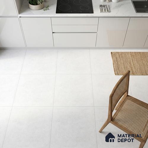 TL 00862 Rock Bianco 2 ft x 2 ft Matte Finish Tile - 9 mm | Suitable for Living Room, Bedroom, Bathroom