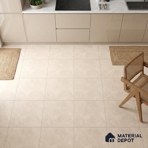 TL 00866 Marina Crema Punch 2 ft x 2 ft Matte Finish Tile - 9 mm | Suitable for Living Room, Bedroom, Bathroom
