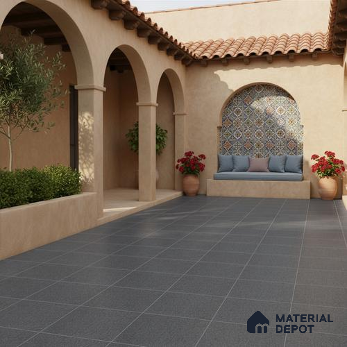 Parking Floor Tile TL 00875 B Grey 16 x 16 inch Matte Finish Heavy Duty Vitrified Tile - 12 mm | Pattern Alignment May Vary | 2-3 mm Spacer is Mandatory